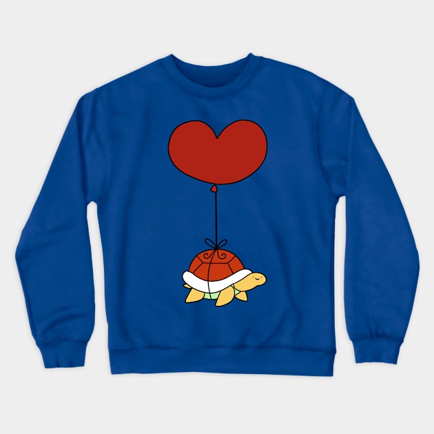 Heart Balloon Turtle Crewneck Sweatshirt by saradaboru